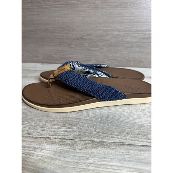 Johnnie-O Mens Windward Blue Flip Flops Size 10M (7743457)